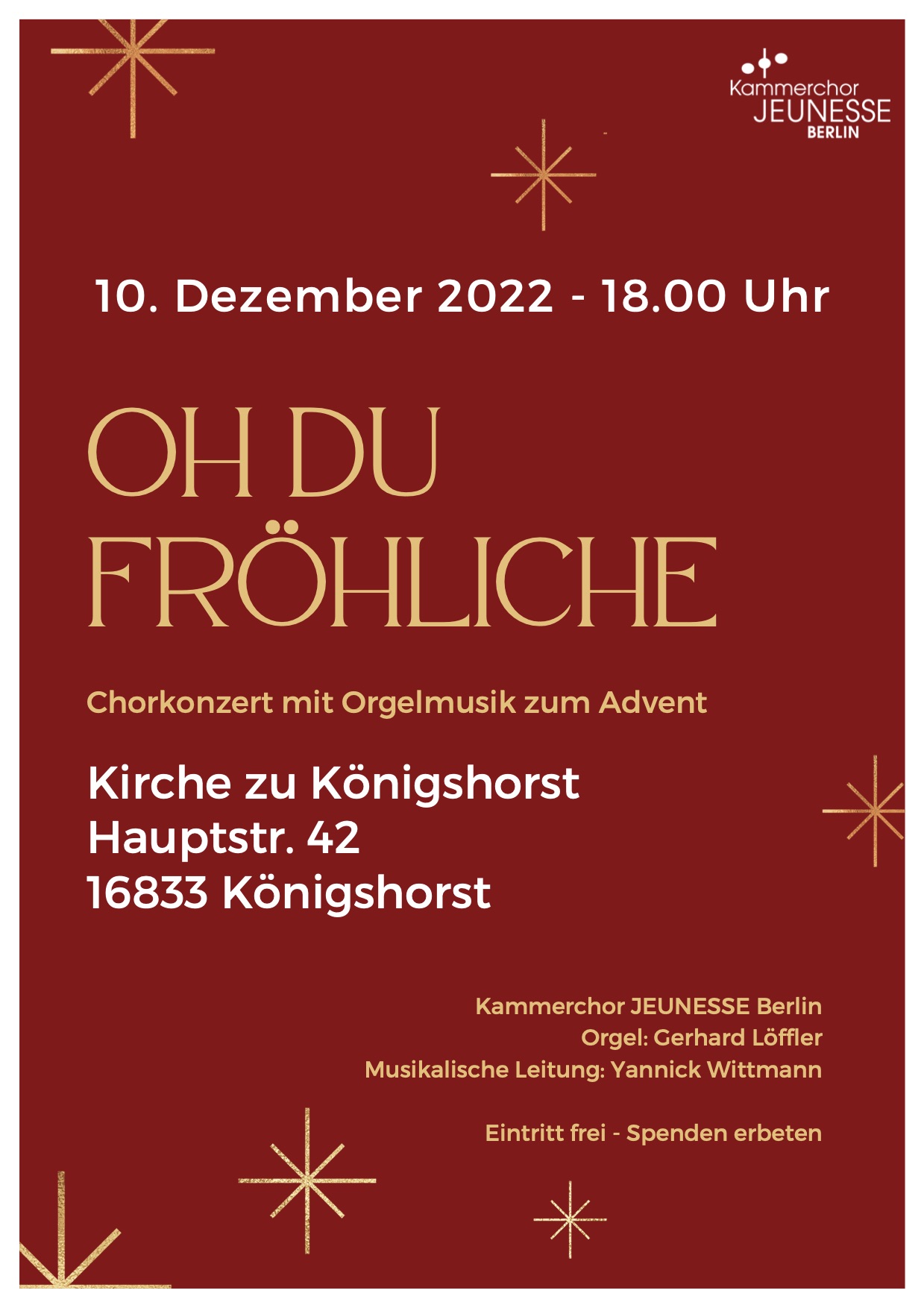 O Du Fröhliche - Adventskonzert mit dem Kammerchor JEUNESSE